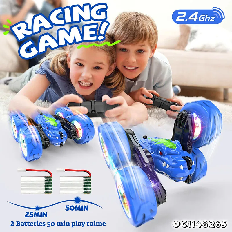 4WD 360 Flip Light up Stunt Rolling Remote Control Cars RC Stunt Toy Cars for Children