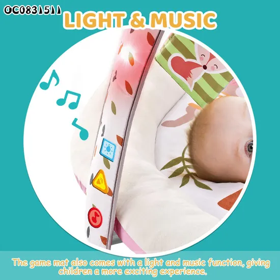 Hot Selling Baby Musical Hanging Rattle Toys New Born Soft Safe Cotton Baby Blanket with Cloth Book