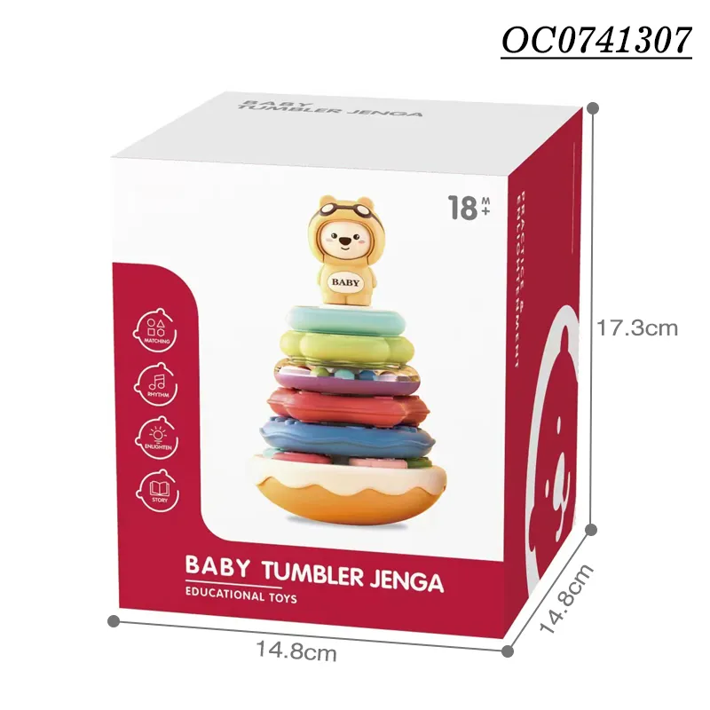 New Stacks of Circles Silicone Stacking Ring Stem Learning Other Baby Toys