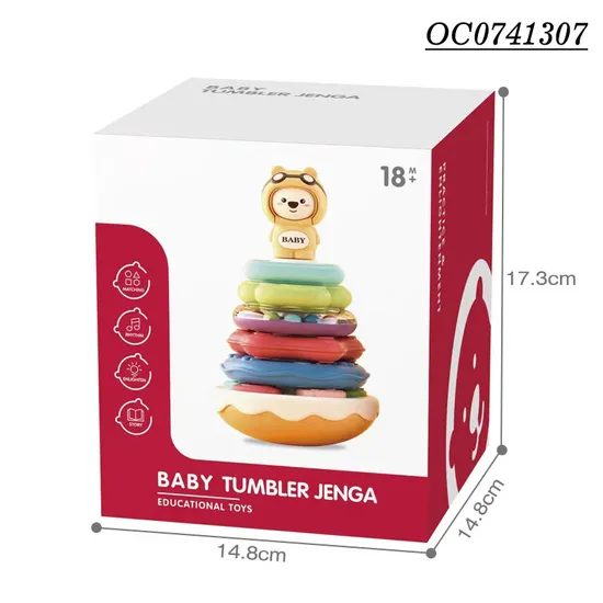 New Stacks of Circles Silicone Stacking Ring Stem Learning Other Baby Toys