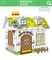 DIY Doodle Painting Cardboard 3D House Coloring Toys Kids Age 5+