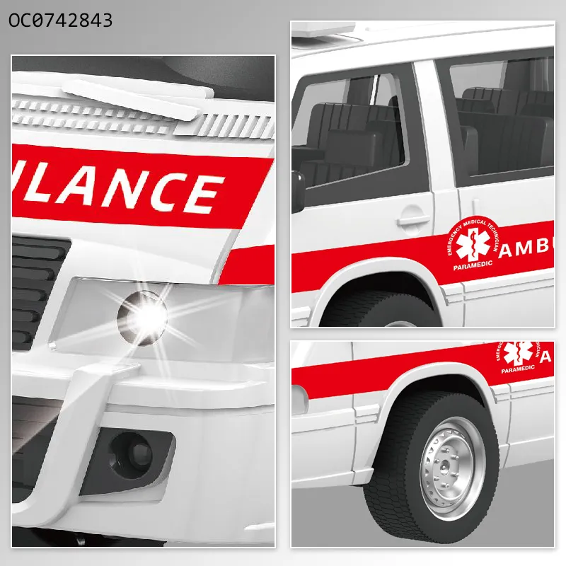 Wholesale Remote Control RC Ambulance with Light Toy Car for Kids