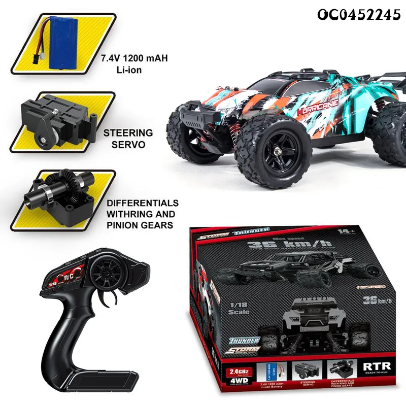 RC Racing Toys Car High Speed 1: 18 Model Remote Control off Road Toy Car