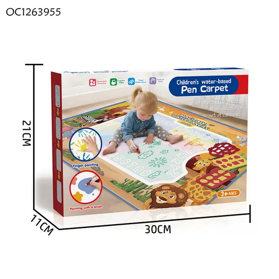 Montessori Educational Water Doodle Drawing Mat Kids Painting Writing Board Learning Early Education Toys
