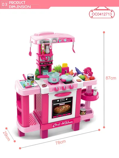New Kids Pretend Vegetable Fruit Food Play Children's Plastic Kitchen Set Toys