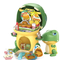 Wholesale Cartoon Dinosaur Design Hamburger Plastic Toy Fast Food Kitchen Plastic Children House Play Gift Set Toys