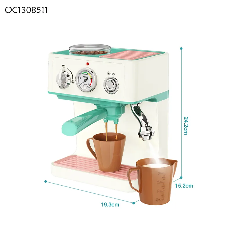 Wholesale Dessert Store Pretend Coffee Machine Plastic Pretend Food Role Play Kitchen Tool Toys for Kids