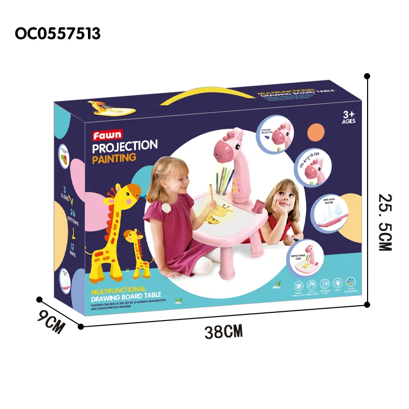 Kids Colour Set Toys Creative Projector Wholesale Magnetic Writing Drawing Table Board