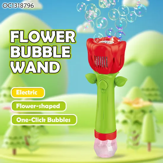 Kids Summer Game Light up Customized Automatic Plastic 2026 Bubble Making Blowing Stick Machine Toys