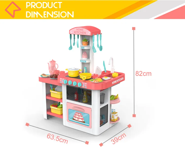Kids Kitchen Sets Pretend Spray Children's Plastic Kitchen Tool Play Cooking Mini Toys