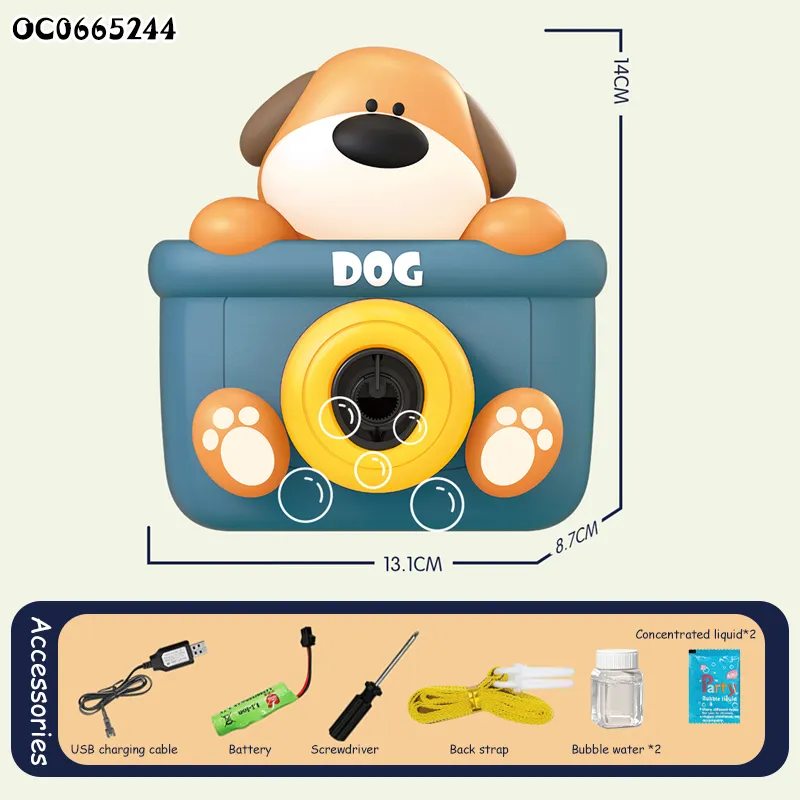 Summer Outdoor Games Light up Toys Bubble Camera Plastic Electric Bubble Machine
