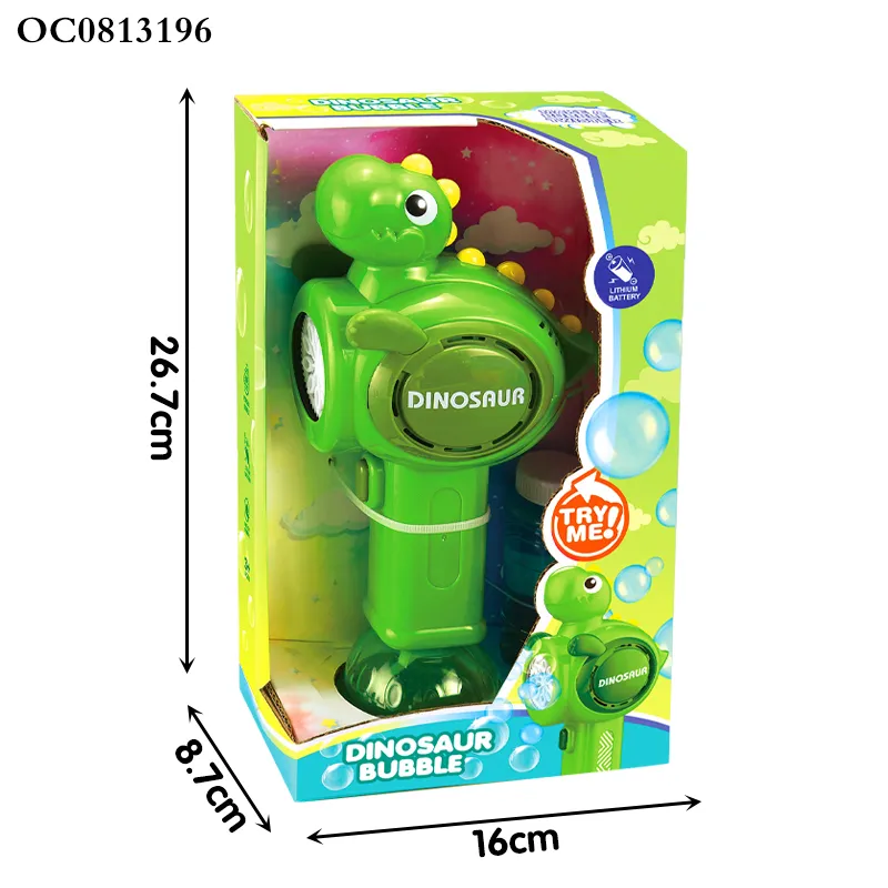 Wholesale Soap Electric Dinosaur Bubble Machine Toy Gun for Outdoor Fun Games Kids