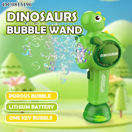 Wholesale Soap Electric Dinosaur Bubble Machine Toy Gun for Outdoor Fun Games Kids
