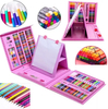 Wholesale 208 Pieces Case Drawing Art Set Art Pencil Set Drawing Montessori Educational Toys Pen Set for Kids Watercolor Artist Drawing Toy