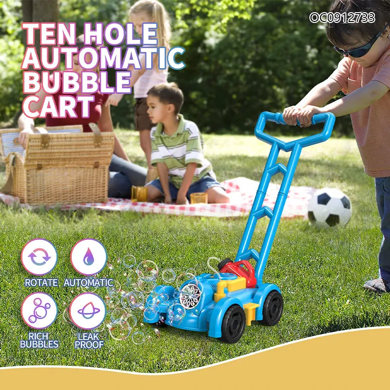 Bubble Blower Toys Electric Lawn Mower Bubbles Machine for Outdoor Game Kids
