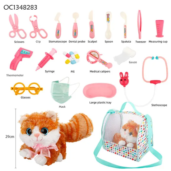 Wholesale 3D Kids Plastic Medical Equipment Pretend Interactive Montessori Creative Doctor Play Set