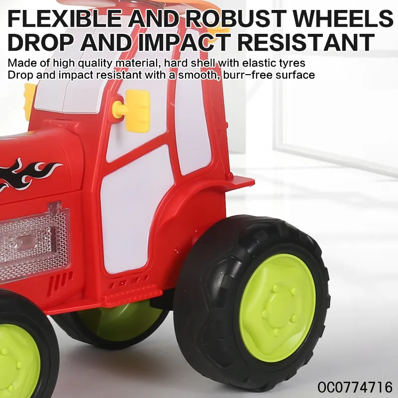 Wholesale Train Head Cartoon Mini Stunt Jumping Remote Control RC Toy Car for Kids