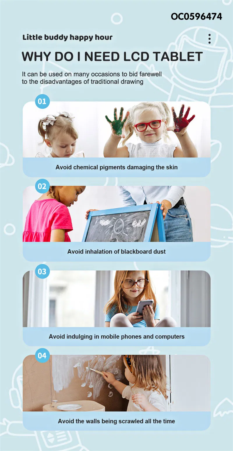 Kids Magic LCD Tool Montessori Popular Creative DIY Toys Magnetic Drawing Writing Board for Kids