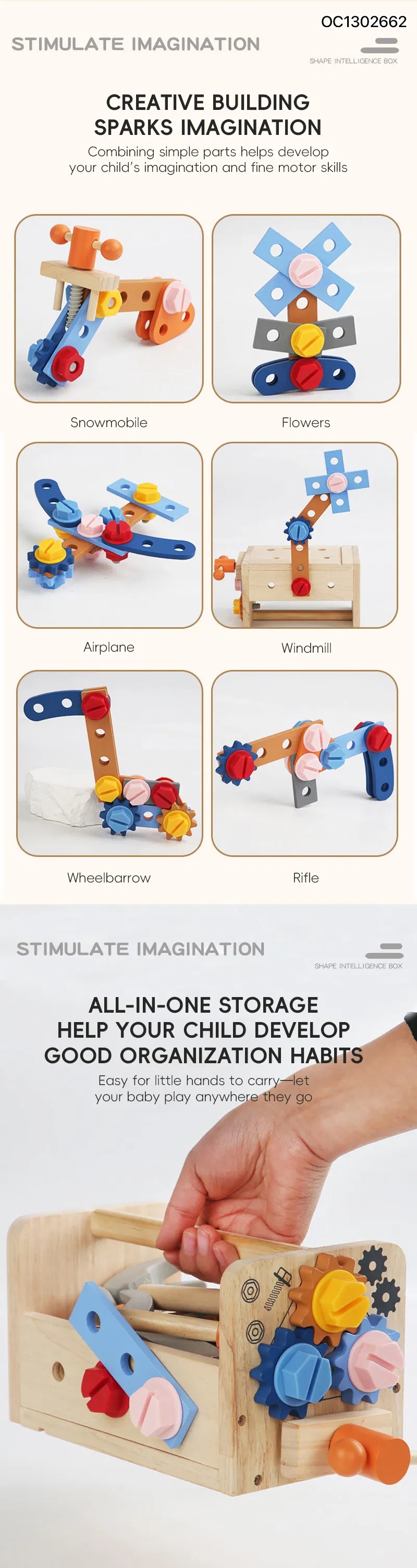 Little Engineer Kids Assembly DIY Montessori Tool Box Kid Hands on Early Learning Screw Set and Nuts Plastic 2026 Assembling Tool Toy