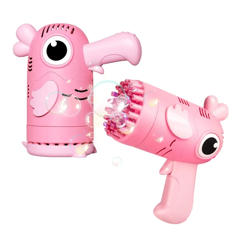 Wholesale Outdoor Toys Structures Electronic Animal Bubble Gun New Blowing Toys for Kids with Bubble Liquid