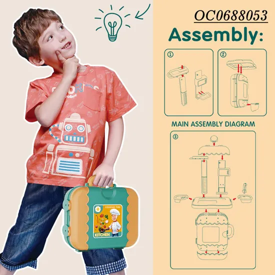Wholesale Toys Small Pretend Play House Cooking Kitchen Plastic Children House Play Set for Kids