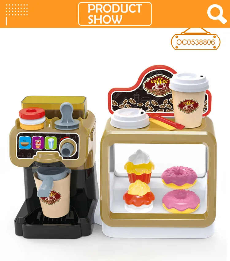 Cafe and Bakery Coffee Maker Pretend Best Educational Pretend Children Plastic Kitchen Food Set Toy