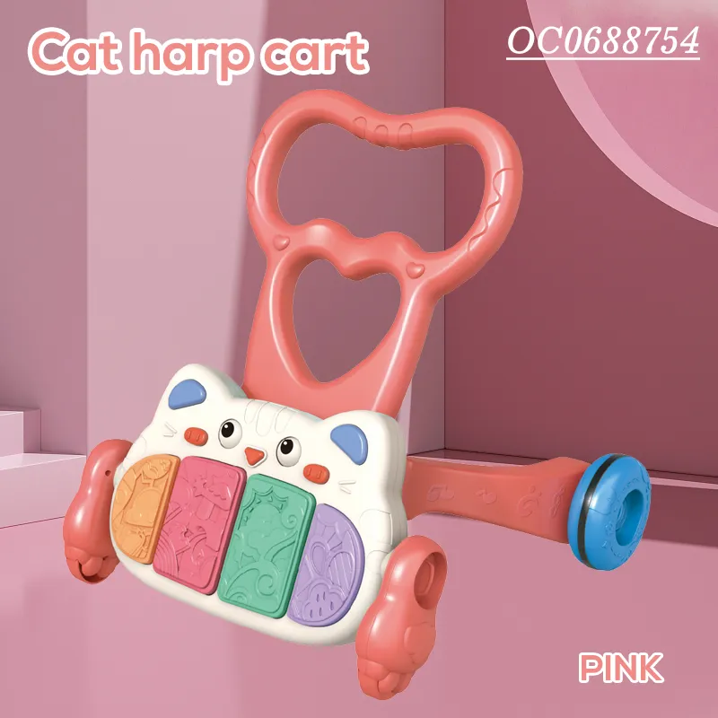 Cheap Plastic Toys Wholesale Designed Educational Standing Baby Learn to Walking Miusical Walker