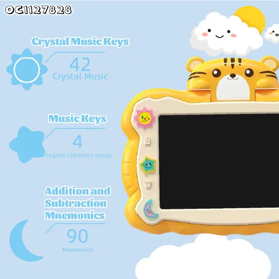 Wholesale Educational Cartoon Tiger Light up Graphic Drawing Table Doodle Graffiti Writing Drawing Tool Electronic Board Toys