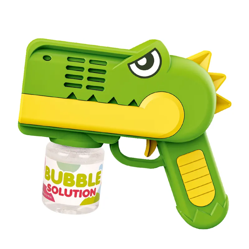Multi Holes Light up Electric Dinosaur Bubble Maker Machine Guns for Kids