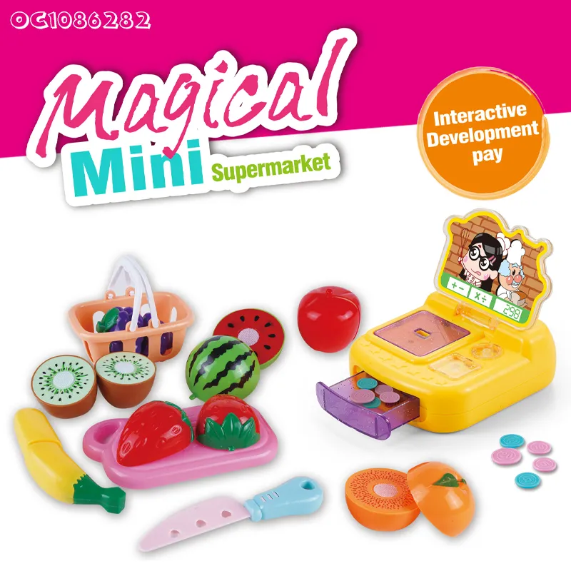 Pretend Plastic Play Food Fruit Vegetable Cutting Children's Plastic Kitchen Toy for Kids