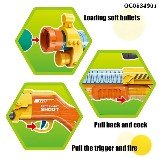 Long Safe New Toys Air Powered Shooting Games Soft Foam Balls Kids Gun for Boys