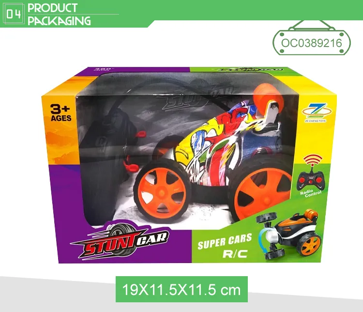 Wholesale Plastic Graffiti Car 4 Wheels High Speed Rotate Stunt Remote Control RC Car