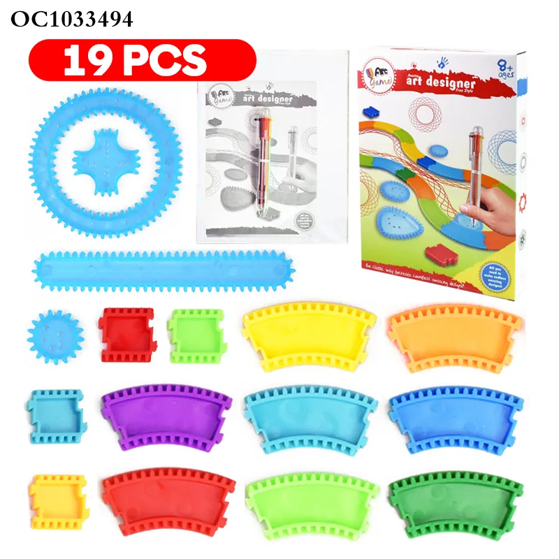 Creative Early Montessori Education Drawing Set Interactive Ruler Learning Toys for Kids