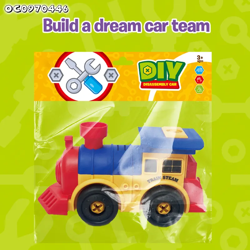DIY Tool Hand Tool Assemble Classic Toy Train Set Toy Car Assembly Gift Parent Child Game Kit Toy for Kids with Screws and Nuts