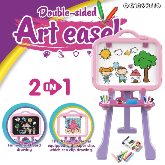 Montessori Creative Double Sided Drawing Board Whiteboard and Chalkboard Kids Children Educative Toys
