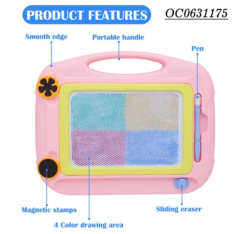 Kids Children Intelligent Magnetic Educational DIY Wholesale Magnetic Writing Drawing Board