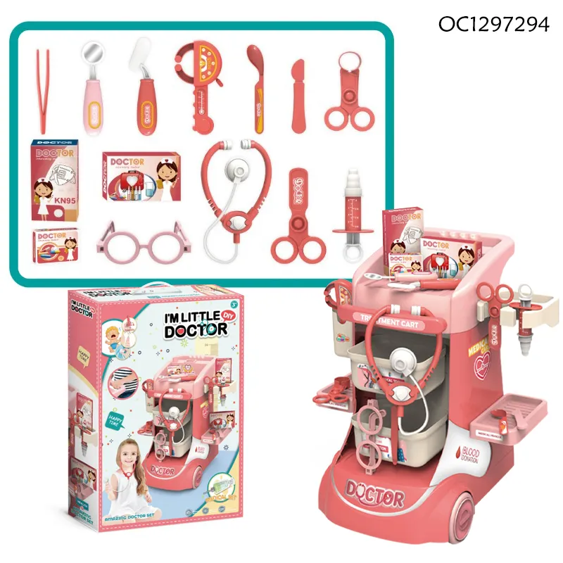 Children Role Play Kits Toys Hospital Play Montessori Kids Creative Interactive Doctor Set for 4 Year Olds