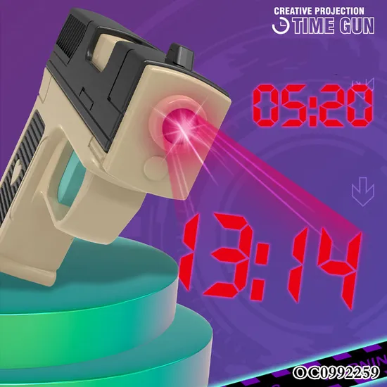 New Unique Creative LED Digital Clock Funny Electronic Gift Interactive Toys Shooting Projection Laser Game Gun for Kid