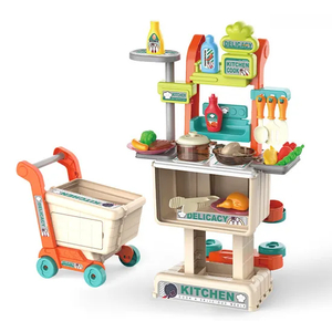 Wholesale Pretend Cooking Plastic Children House Play Big Kitchen Set Toy for Kids