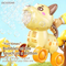 Hot Selling Summer Time Multi Hole LED Electric Animal Cart Kids Animal Bubble Machine Fun Plastic Bubble Gun Toys