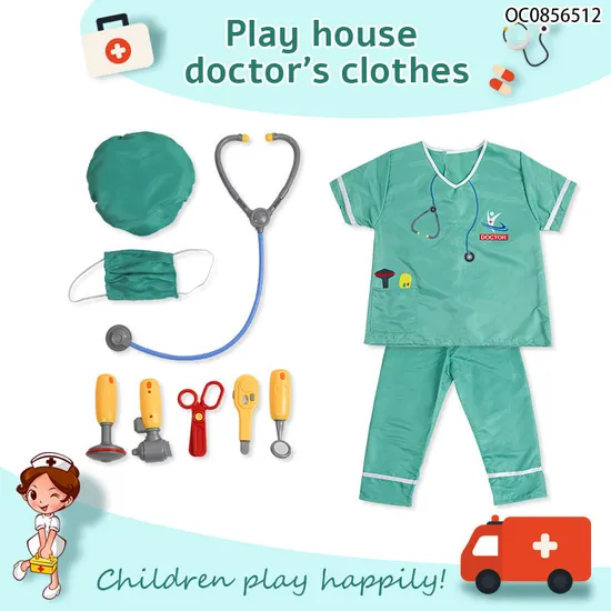 Baby Uniform Doctor and Nurse Party Costume Doctor Medical Role Play Toys for Kids