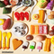 Wholesale Funny Educational 80 Pieces Plastic Food Toy Kids Kitchen Toy Pretend Play Set