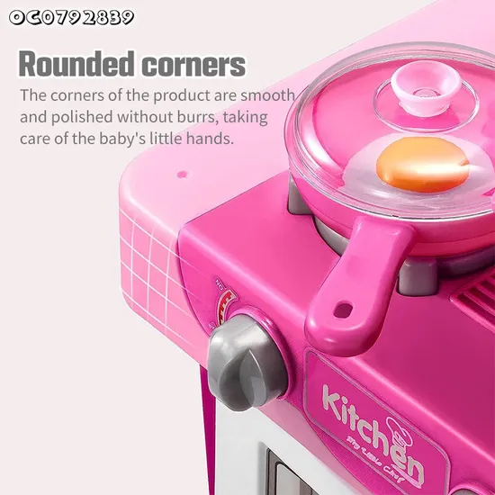 Big Wholesale Plastic Pretend Children House Play Kitchen Kids Cooking Set with Water Spray Sink