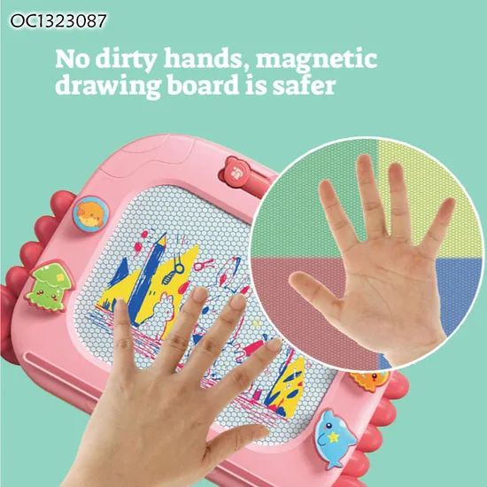 Montessori Educational Animal Themes Toys Recycled Plastic Cartoon Toys Wholesale Magnetic Drawing Board for Kids