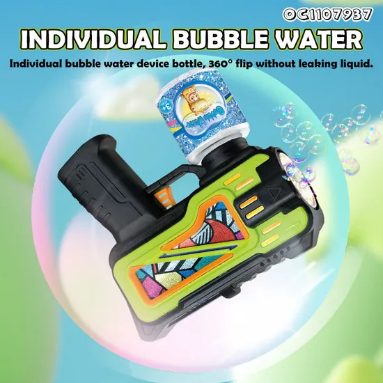 Kids Wholesale Outdoor Toys Structures Popular Automatic Space Soap Bubble Machine Gun Toys with Light and Bubble Water