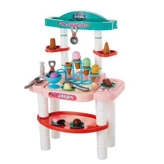 Educational Miniature Children's Plastic Kitchen Plastic Pretend Play Ice Cream Toy for Kids