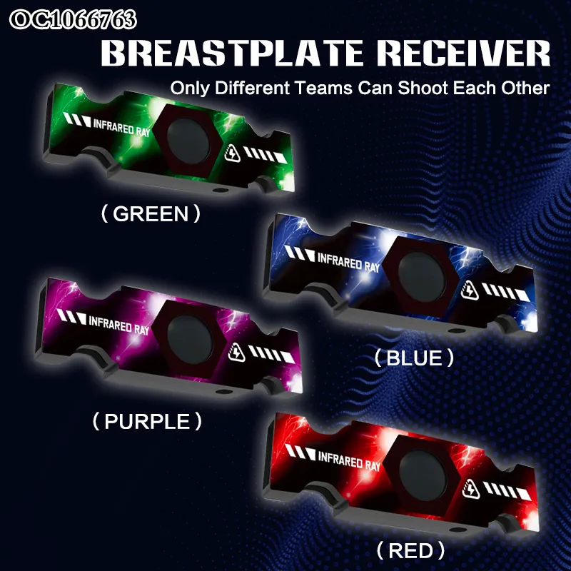 4PCS Funny Electric Interactive Battle Multiplayer Shoot Gun Games Vest Receiver Novelty Plastic Toy Gun