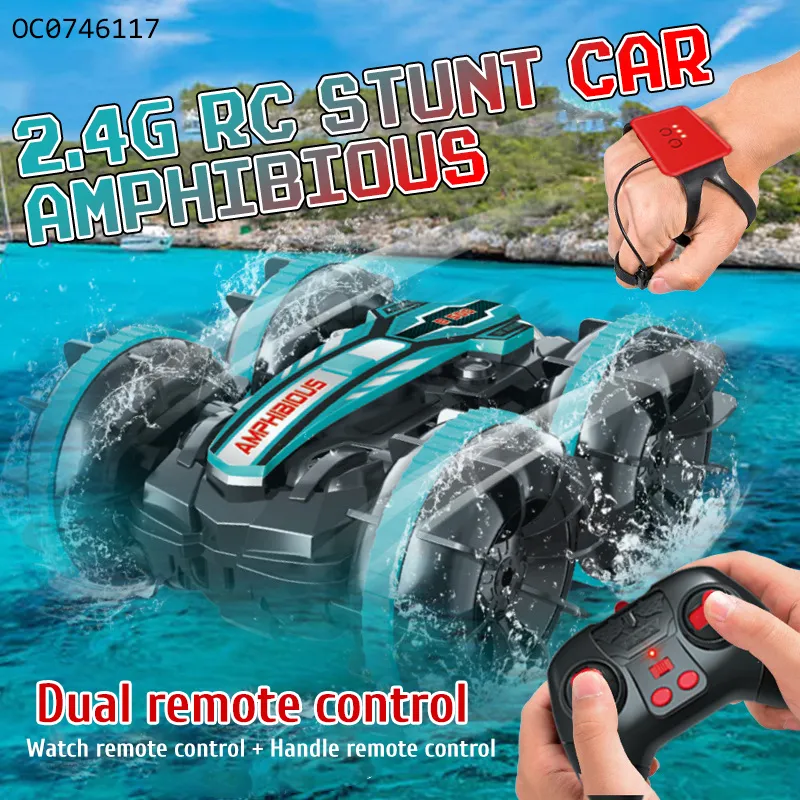 High Quality Rotate Gesture Sensing Remote Control Super Amphibious RC Stunt Car