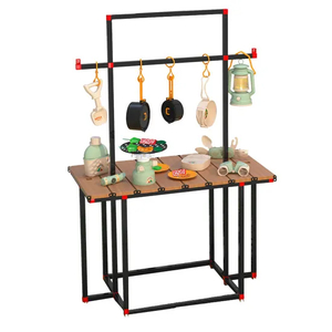 Wholesale Pretend Play Outdoor Explore Set Camping Kids Children's Plastic Kitchen Simulation Vegetable Fruit Food Cooking Toy