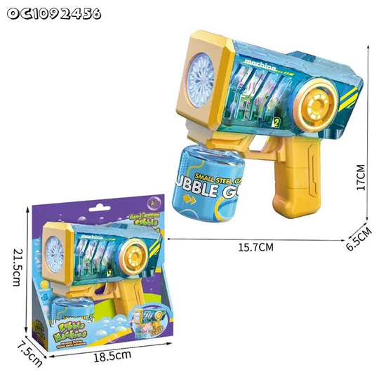 90ml Bubble Water Summer Outdoor Products Interactive Games Plastic Bubble Gun with Light Music